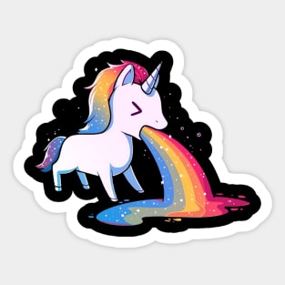 Unicorn Puking Rainbow Sticker